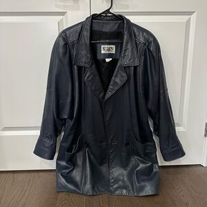 Vintage black leather jacket